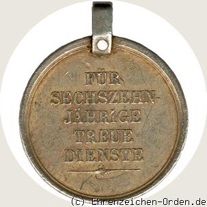 Wilhelmsmedaille in Silber 1. Prägung 1837 Rückseite